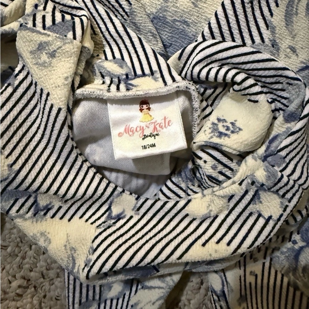 Floral Striped Kids Matching Set - Picture 7 of 8